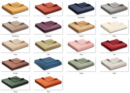 Biederlack uni blankets - 150x200 cm - 12 colours
